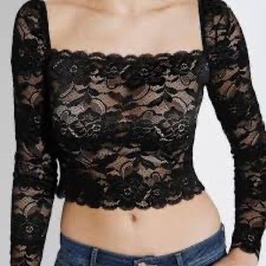 NWT Guess lace crop top